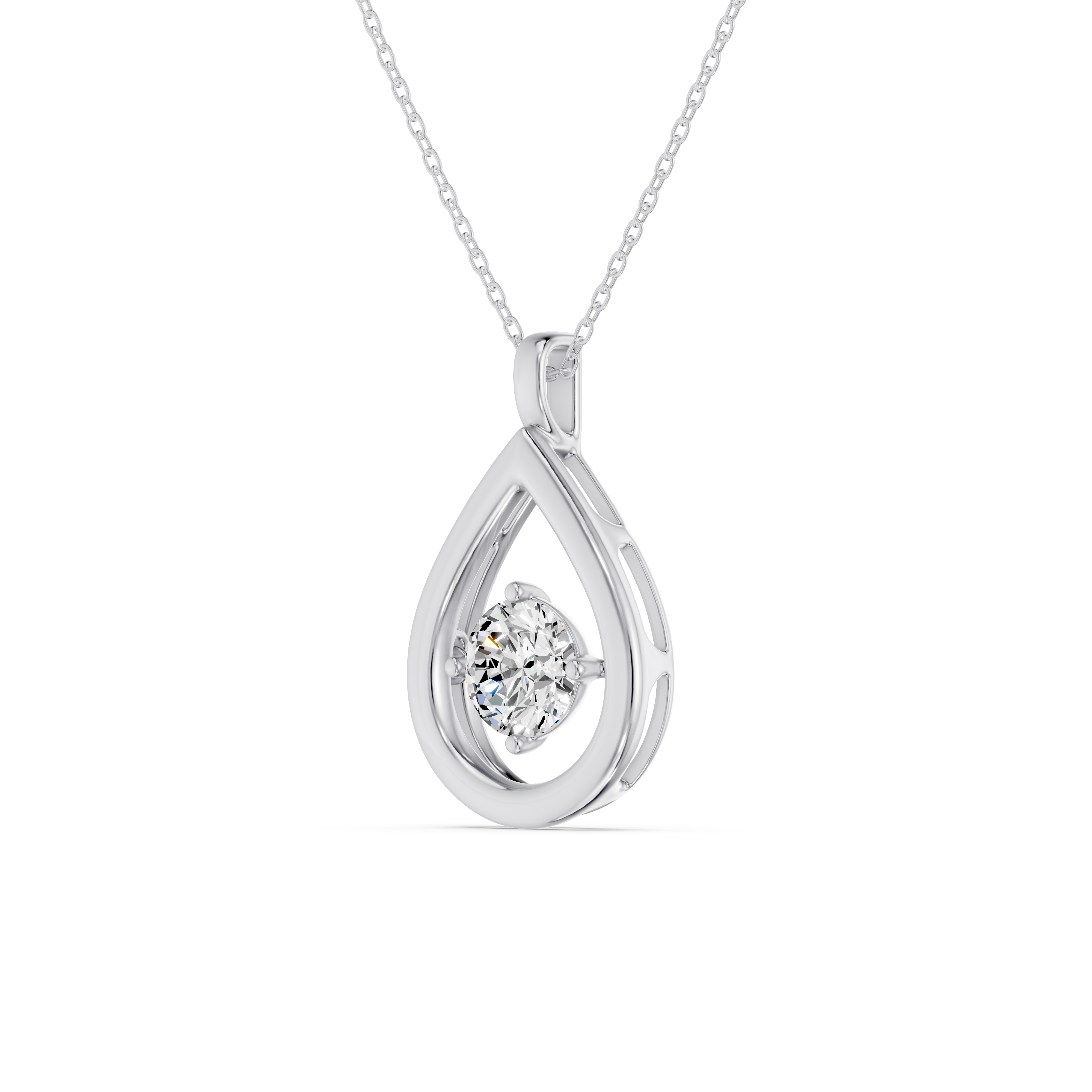 Evermotion Teardrop Lab Diamond Pendant (1.00 ct.)