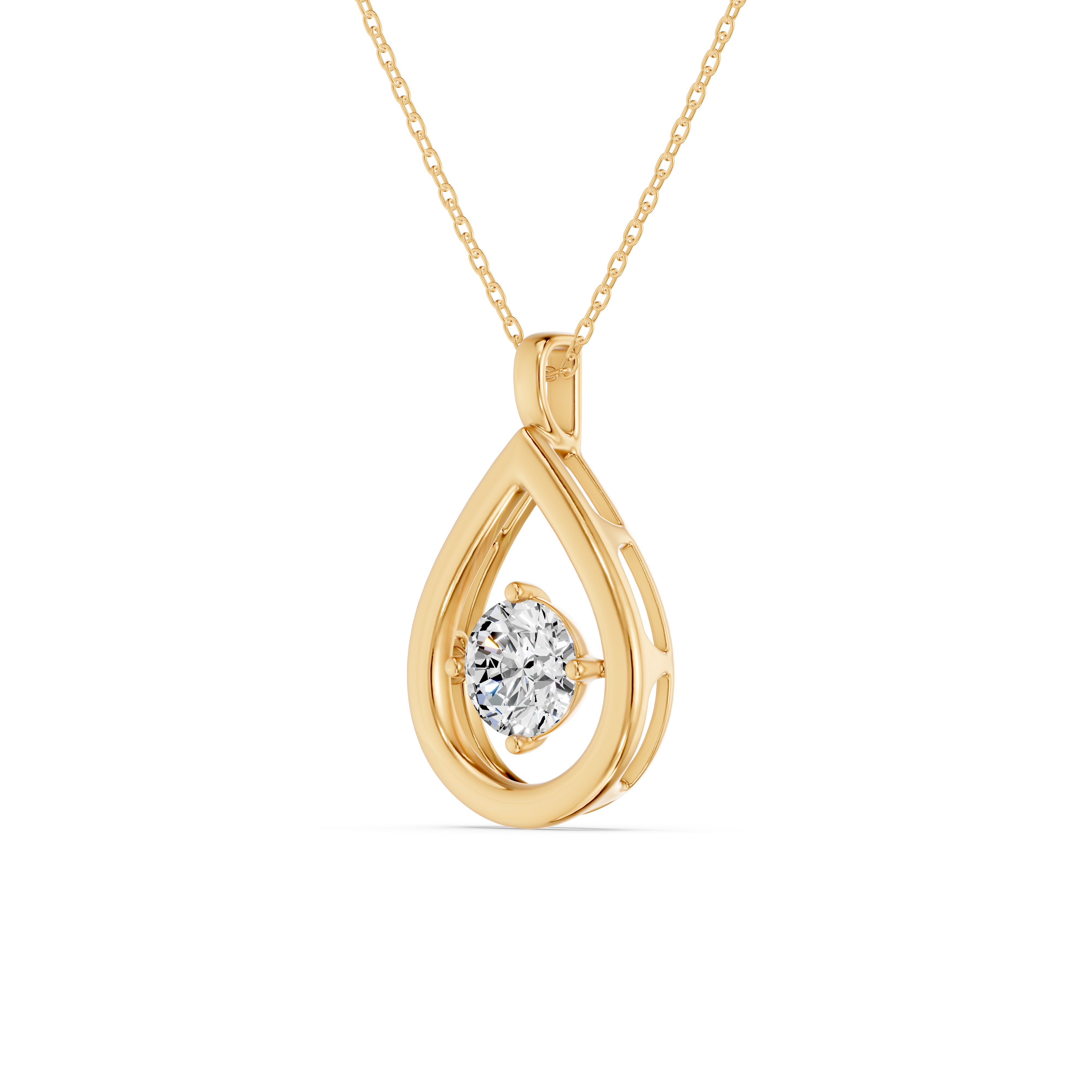 Evermotion Teardrop Lab Diamond Pendant (1.00 ct.)