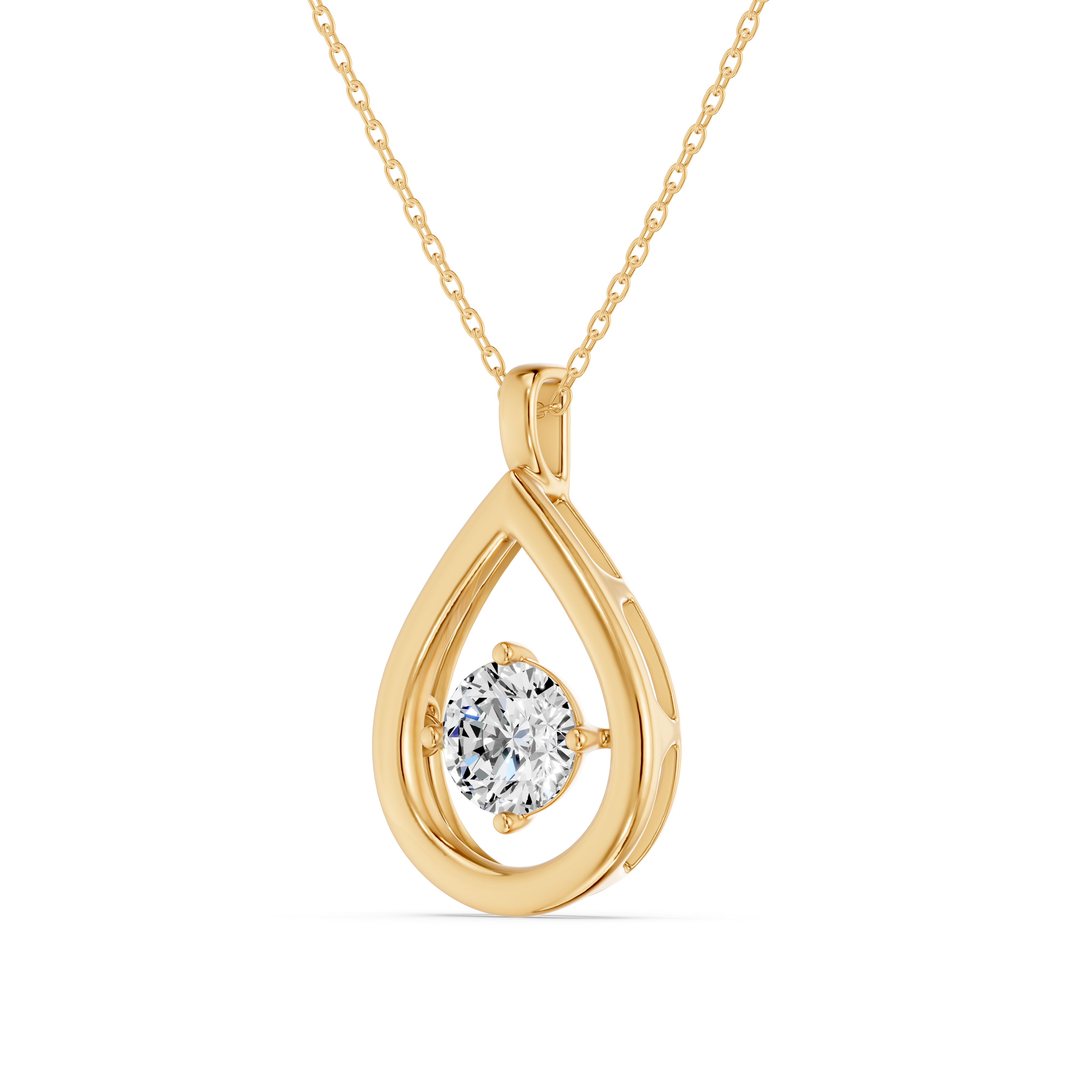 Evermotion Teardrop Lab Diamond Pendant (1.00 ct.)