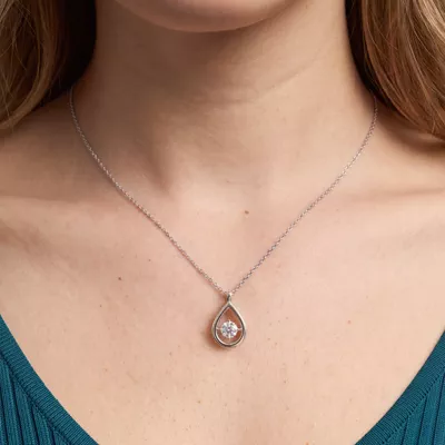 Evermotion Teardrop Lab Diamond Pendant (1.00 ct.)