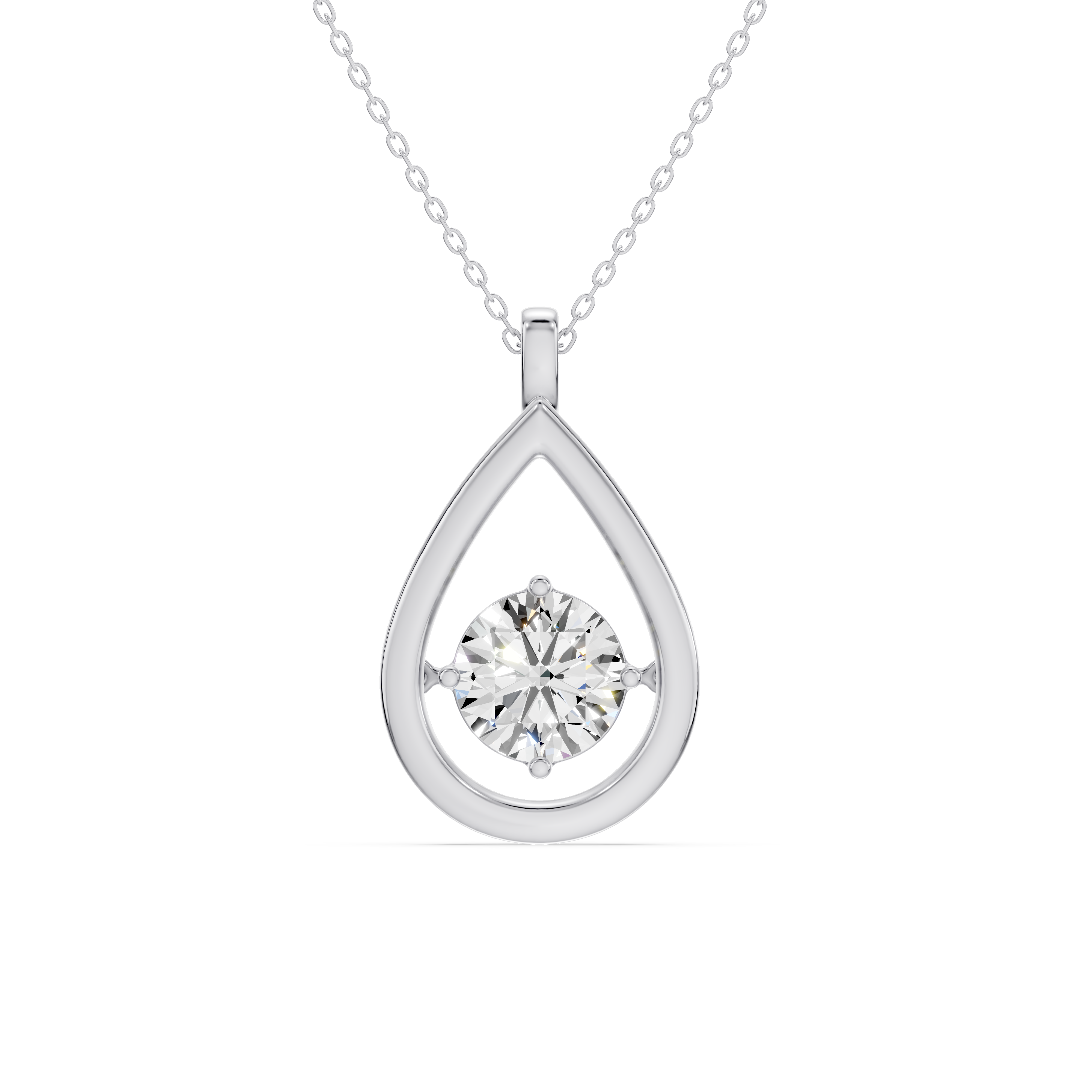 Evermotion Teardrop Lab Diamond Pendant (2.00 ct.)