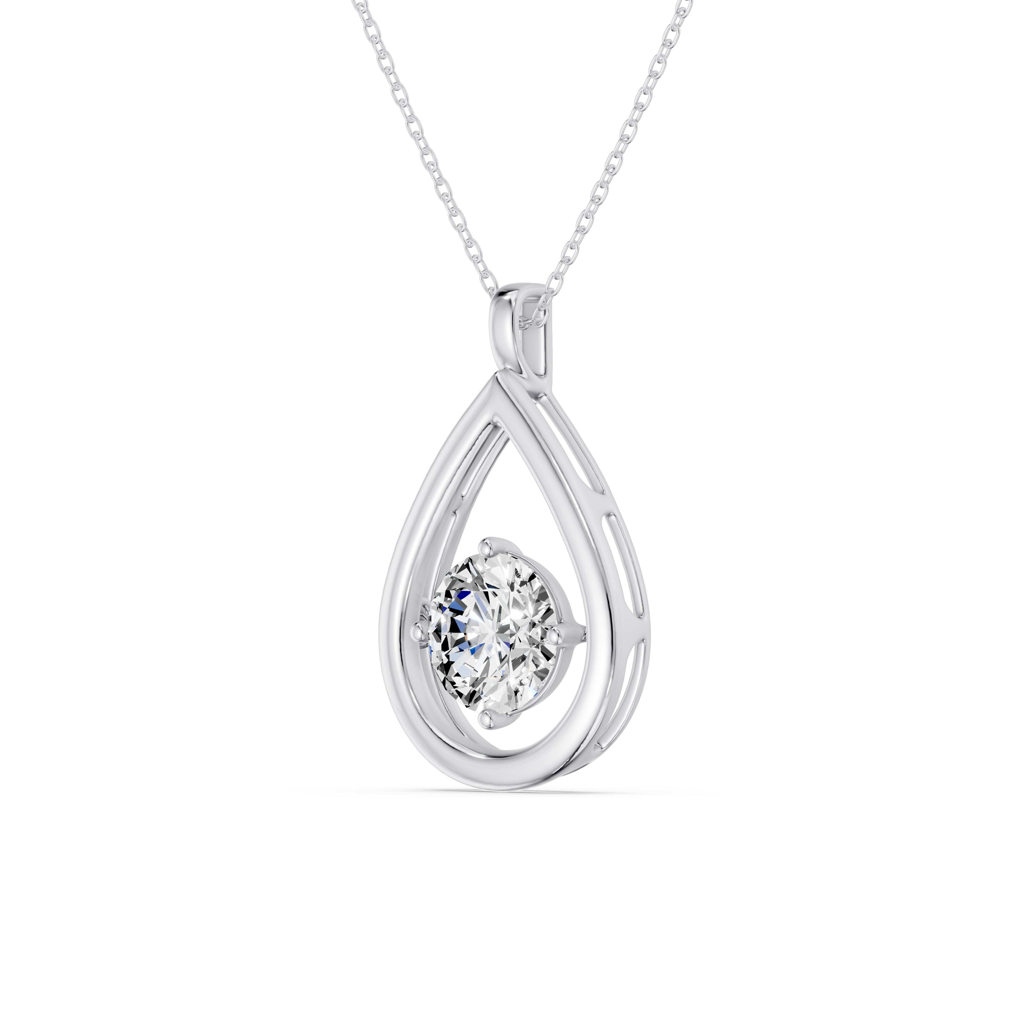 Evermotion Teardrop Lab Diamond Pendant (2.00 ct.)
