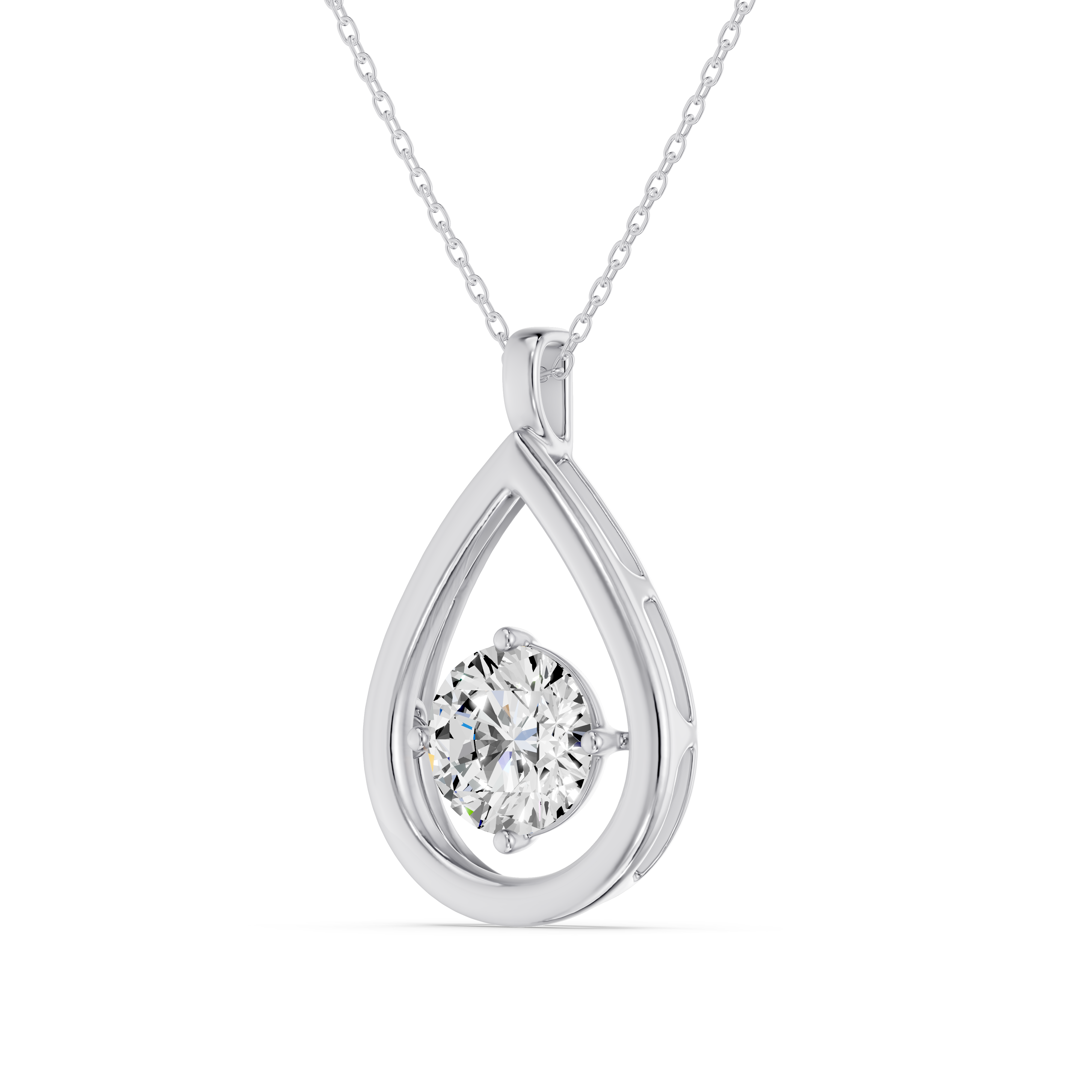 Evermotion Teardrop Lab Diamond Pendant (2.00 ct.)
