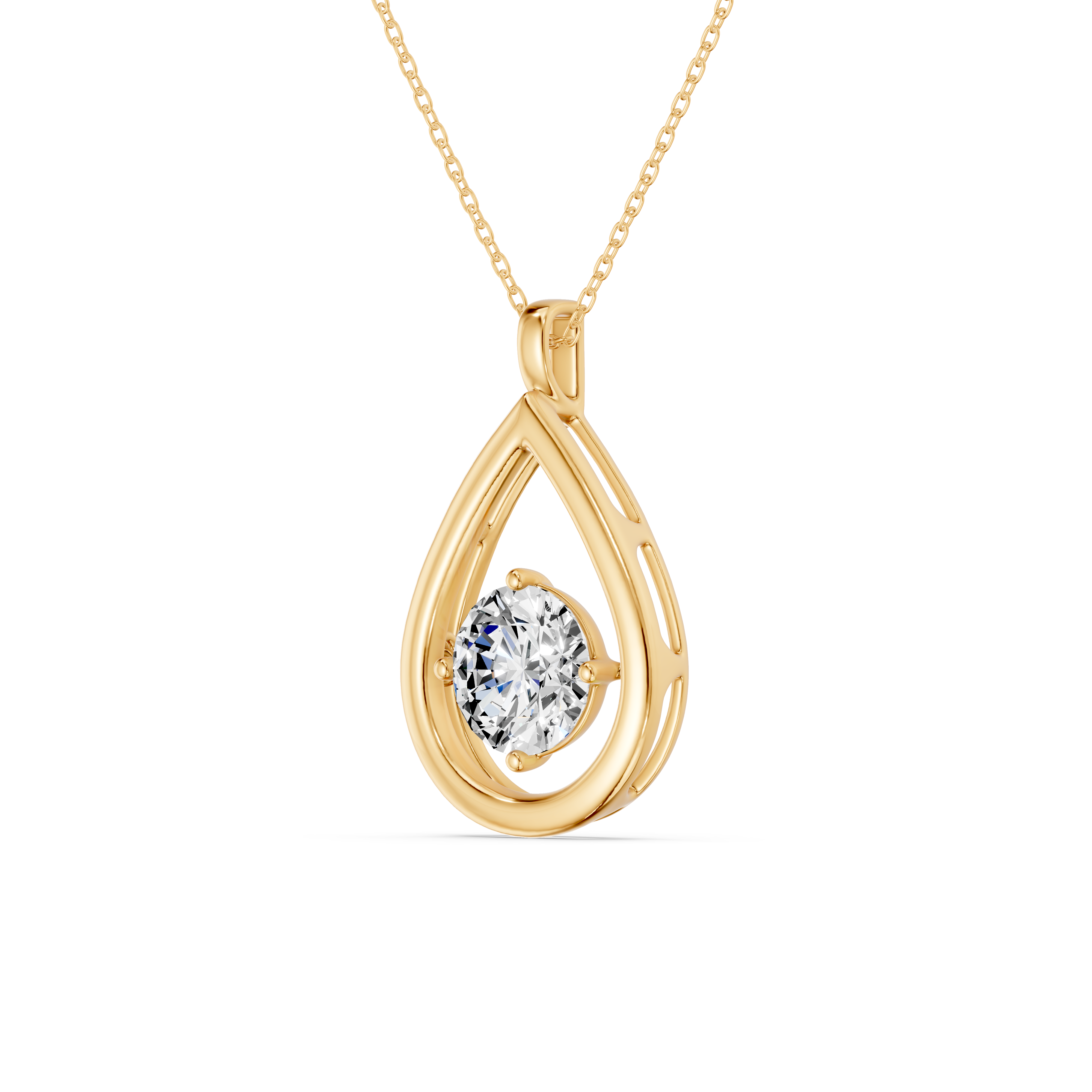 Evermotion Teardrop Lab Diamond Pendant (2.00 ct.)