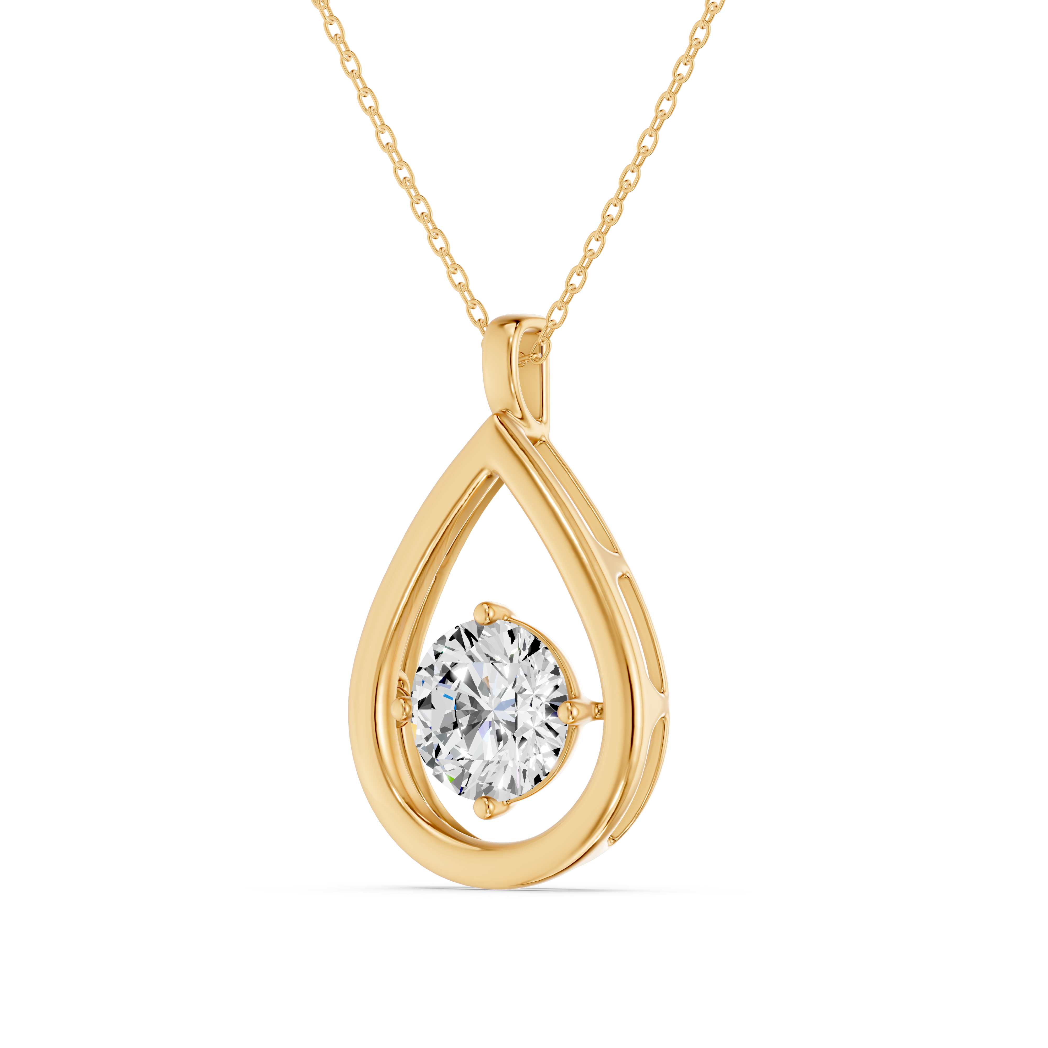 Evermotion Teardrop Lab Diamond Pendant (2.00 ct.)