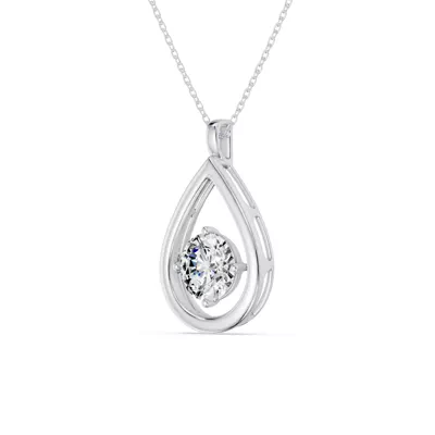 Evermotion Teardrop Lab Diamond Pendant (2.00 ct.)