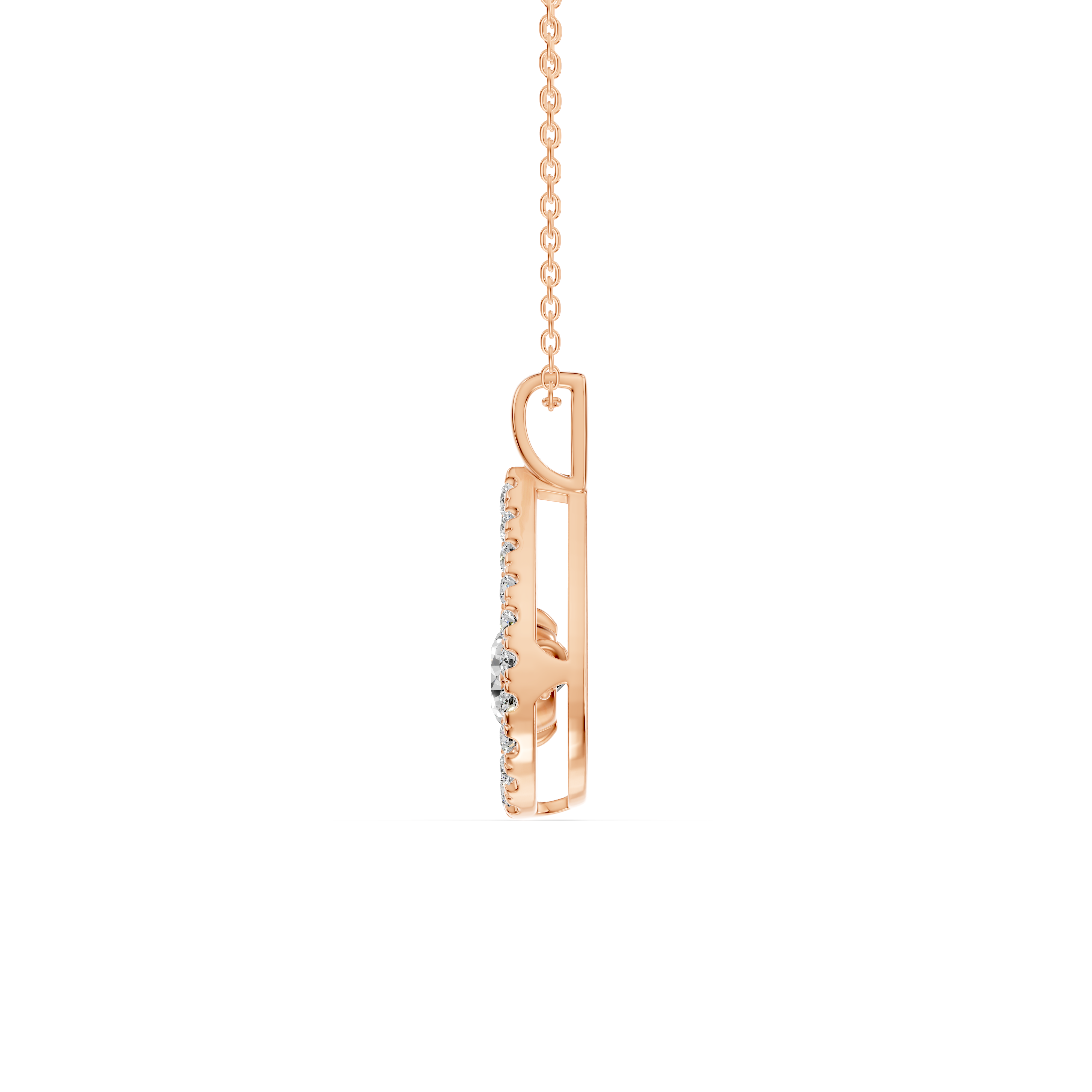 Evermotion Teardrop Halo Lab Diamond Pendant (0.75 ct. tw.)