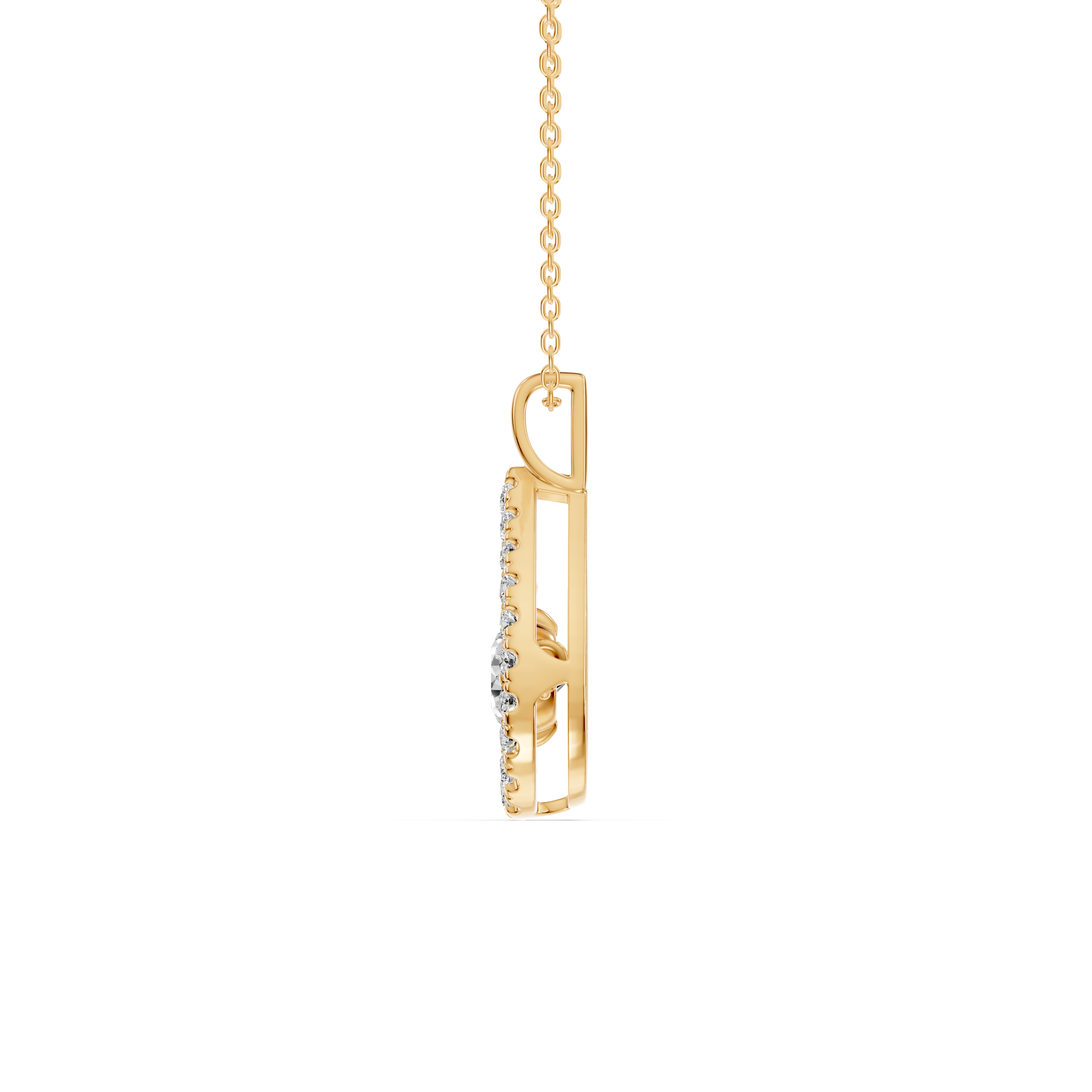 Evermotion Teardrop Halo Lab Diamond Pendant (0.75 ct. tw.)