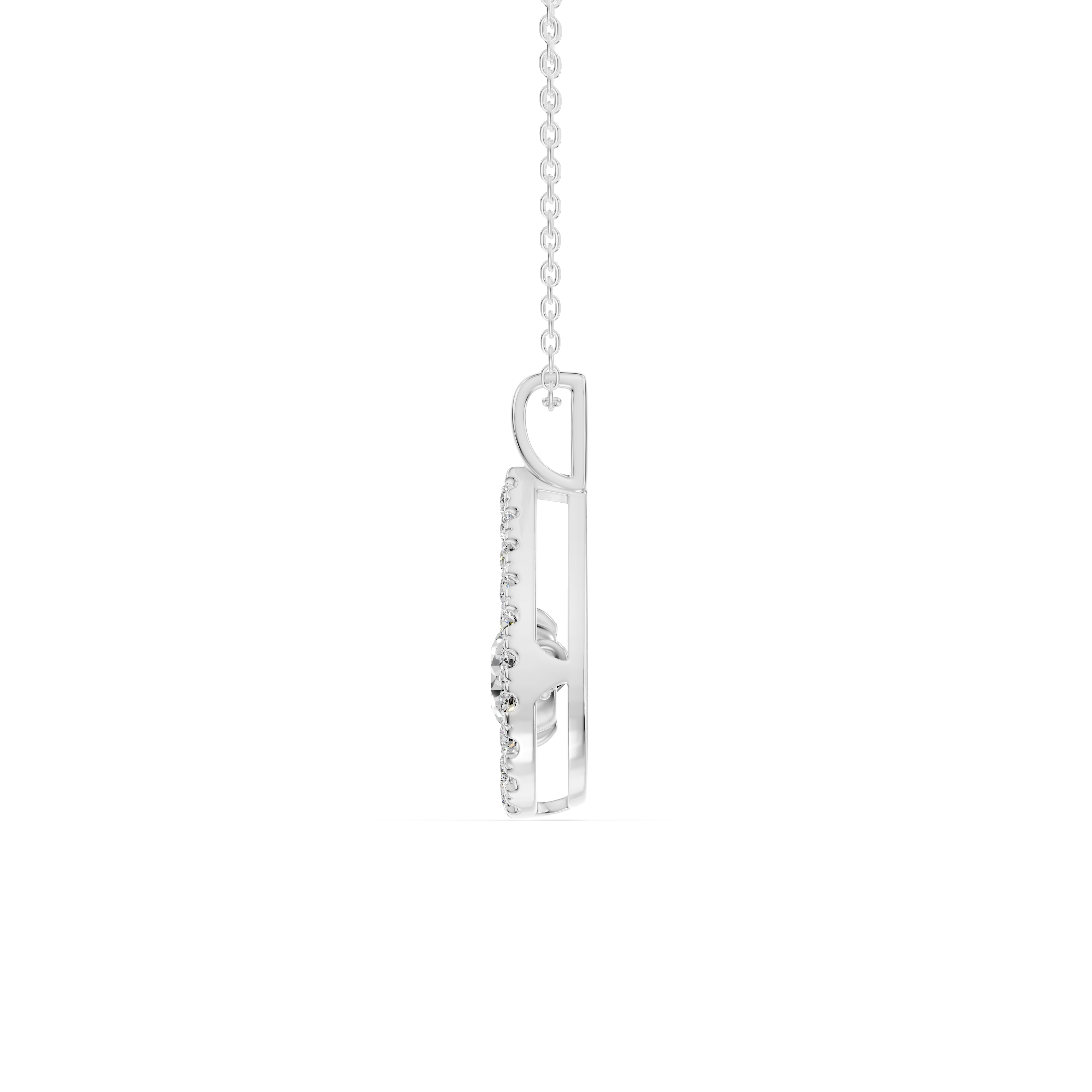 Evermotion Teardrop Halo Lab Diamond Pendant (0.75 ct. tw.)