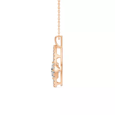 Evermotion Teardrop Halo Lab Diamond Pendant (1.30 ct. tw.)