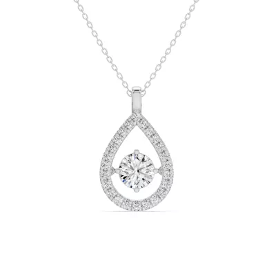 Evermotion Teardrop Halo Lab Diamond Pendant (1.30 ct. tw.)