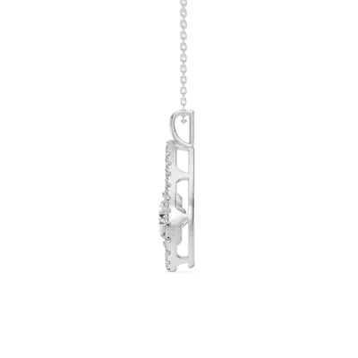 Evermotion Teardrop Halo Lab Diamond Pendant (1.30 ct. tw.)