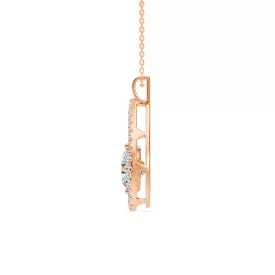 Evermotion Teardrop Halo Lab Diamond Pendant (2.40 ct. tw.)