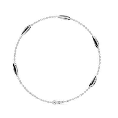 Black Ceramic Heart Lab Diamond Station Bracelet