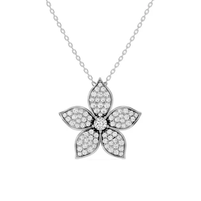 Fleur Pavé Lab Diamond Necklace
