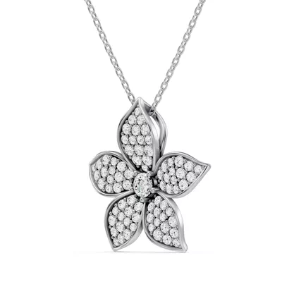 Fleur Pavé Lab Diamond Necklace