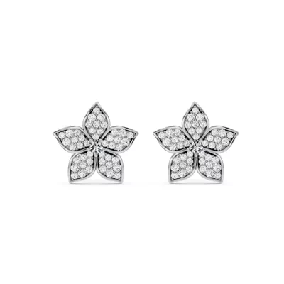 Fleur Pavé Lab Diamond Earrings
