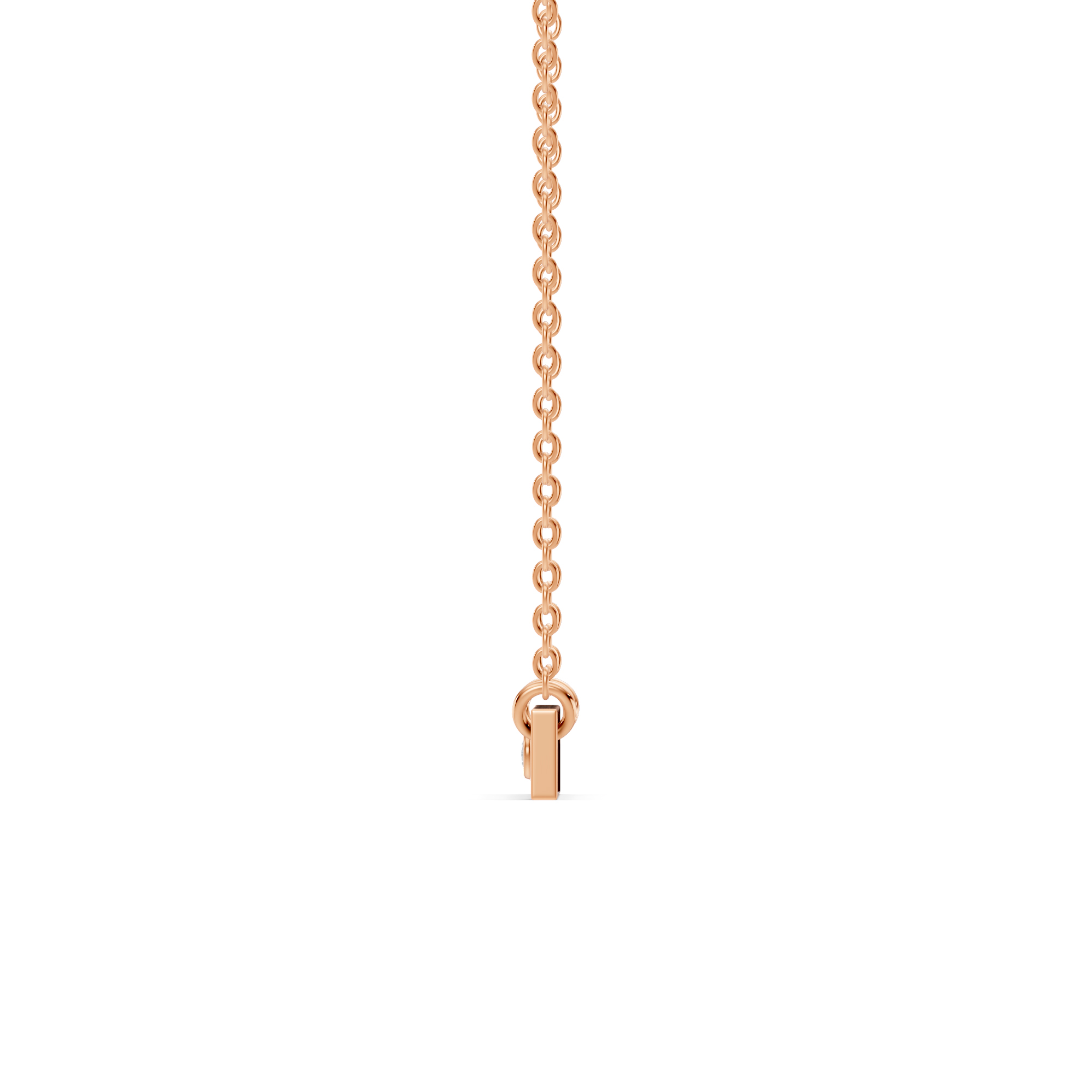 Engravable Bezel Diamond Bar Necklace