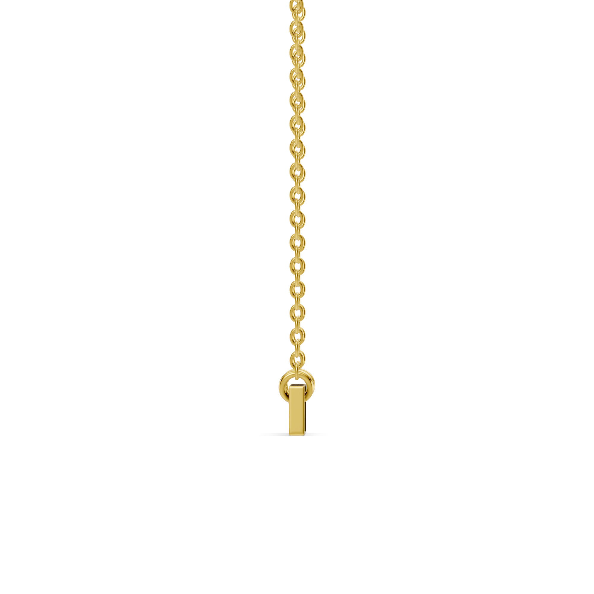Engravable Heart Lab Diamond Bar Necklace