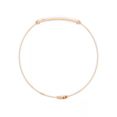 Engravable Bezel Diamond Bar Bracelet