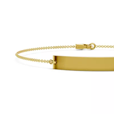Engravable Heart Diamond Bar Bracelet