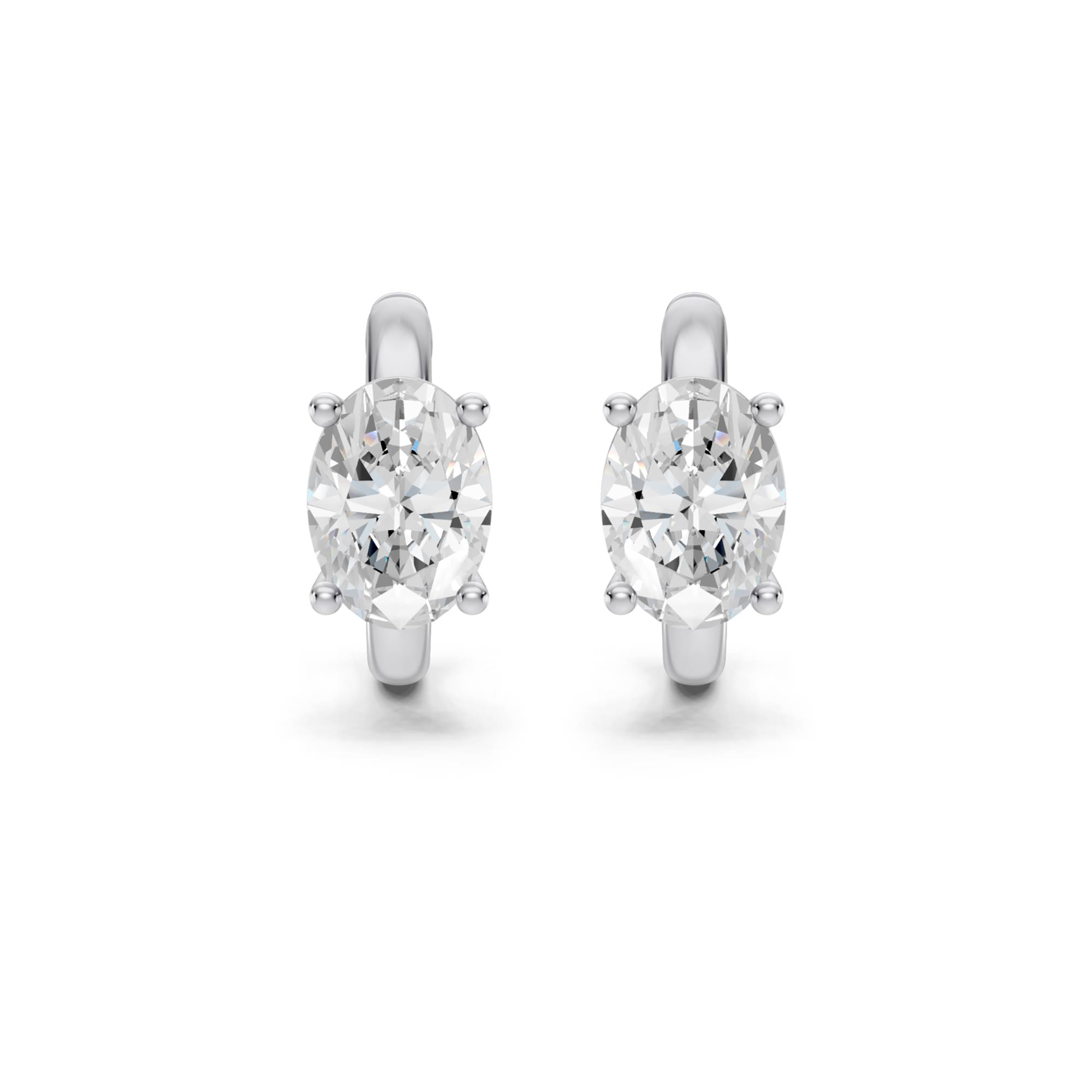 Oval Lab Diamond Solitaire Huggie Earrings (1 ct. tw.)
