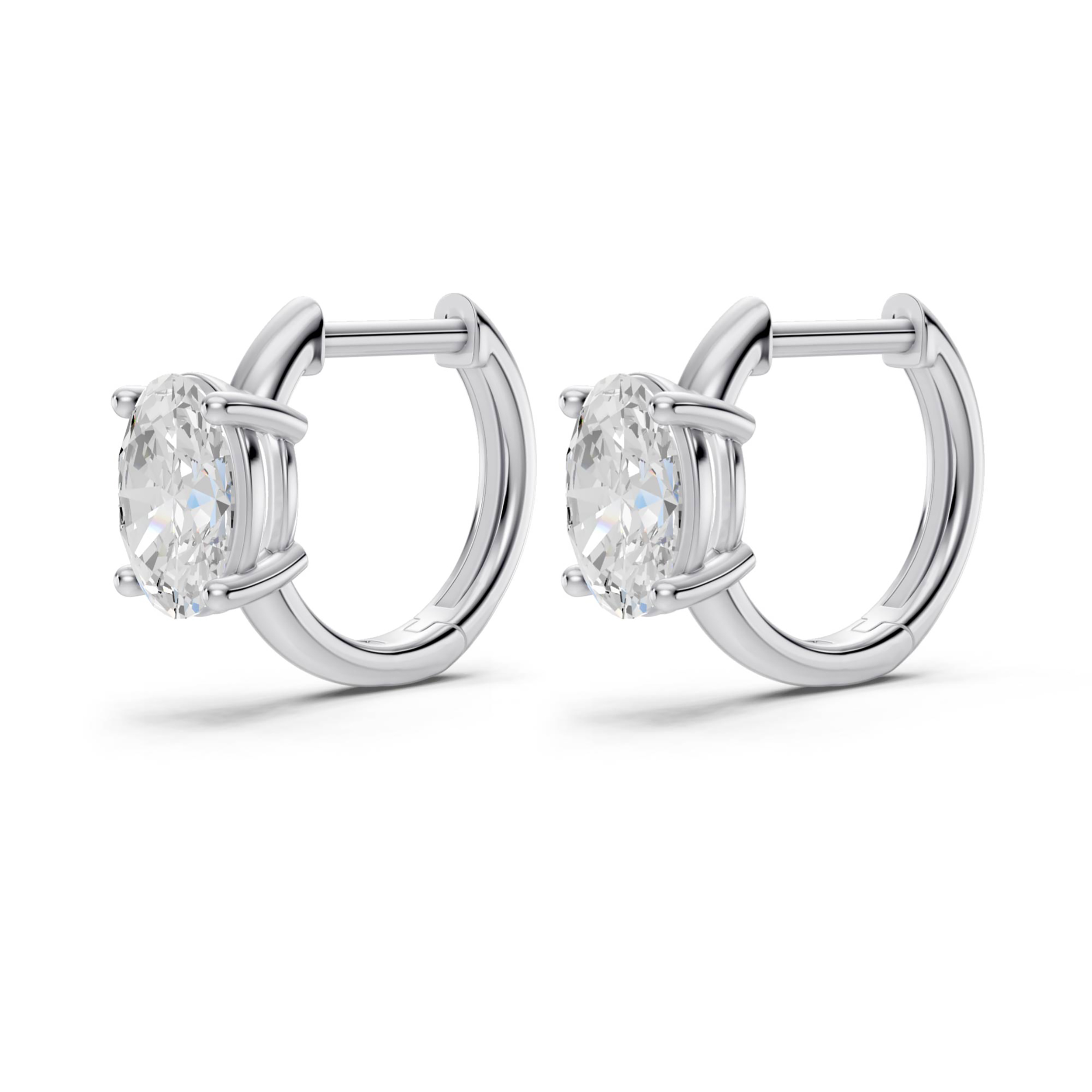 Oval Lab Diamond Solitaire Huggie Earrings (1 ct. tw.)