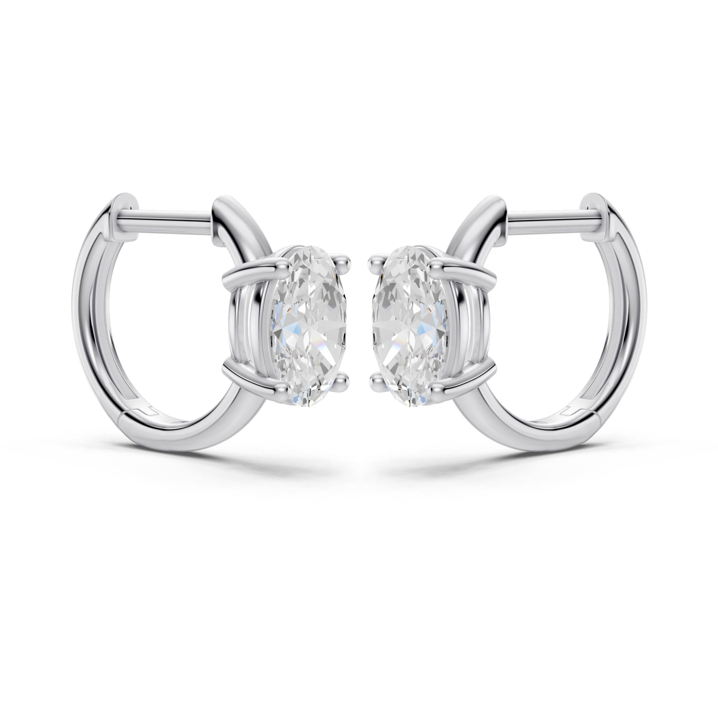 Oval Lab Diamond Solitaire Huggie Earrings (1 ct. tw.)