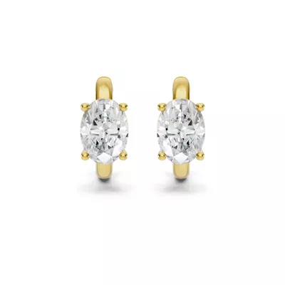Oval Lab Diamond Solitaire Huggie Earrings (1 ct. tw.)