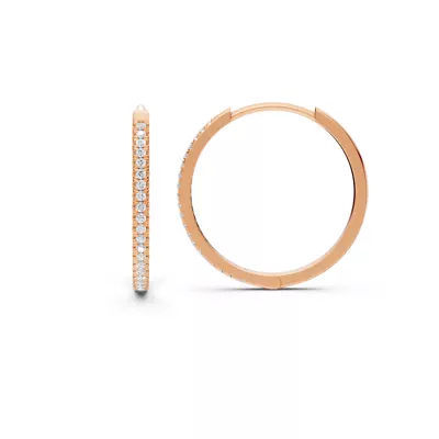 Pavé Lab Diamond Hoop Earrings (18 mm)