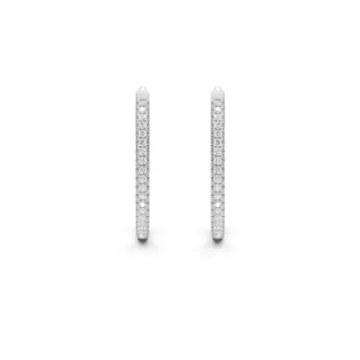 Pavé Lab Diamond Hoop Earrings (18 mm)