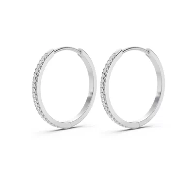 Pavé Lab Diamond Hoop Earrings (18 mm)