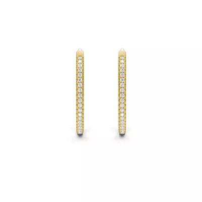 Pavé Lab Diamond Hoop Earrings (18 mm)