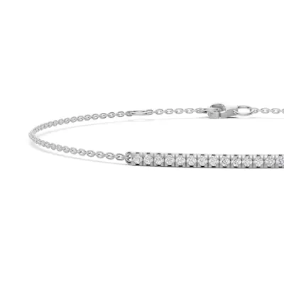 Petite Pavé Lab Diamond Bar Bracelet
