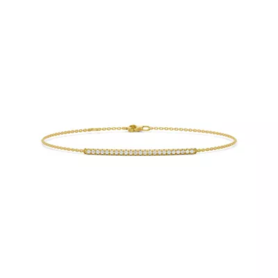 Petite Pavé Lab Diamond Bar Bracelet