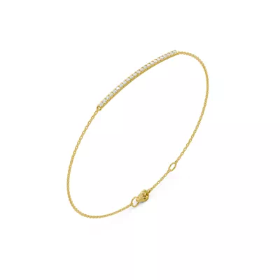 Petite Pavé Lab Diamond Bar Bracelet