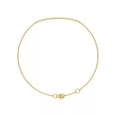 Petite Pavé Lab Diamond Bar Bracelet