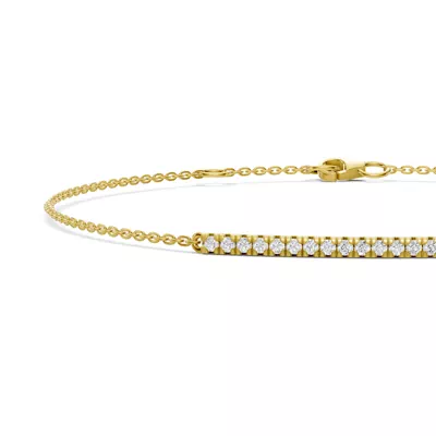 Petite Pavé Lab Diamond Bar Bracelet