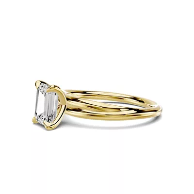 Avalon Crossover 1.00 ct. Emerald-Cut Lab Engagement Ring
