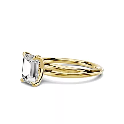 Avalon Crossover 1.50 ct. Emerald-Cut Lab Engagement Ring