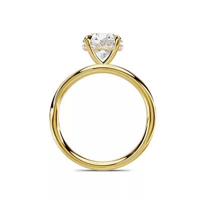 Avalon Double Crossover Hidden Halo 1.50 ct. Round Lab Engagement Ring
