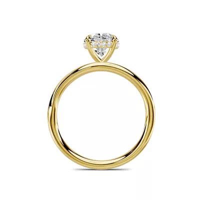 Avalon Double Crossover Hidden Halo 2.00 ct. Oval Lab Engagement Ring