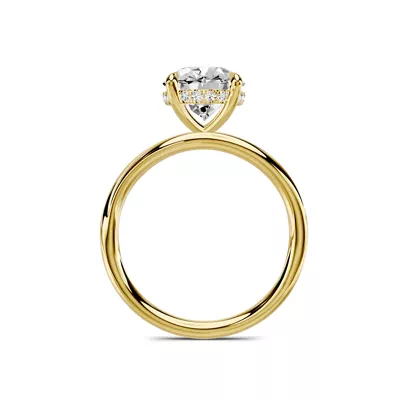 Avalon Double Crossover Hidden Halo 2.50 ct. Oval Lab Engagement Ring