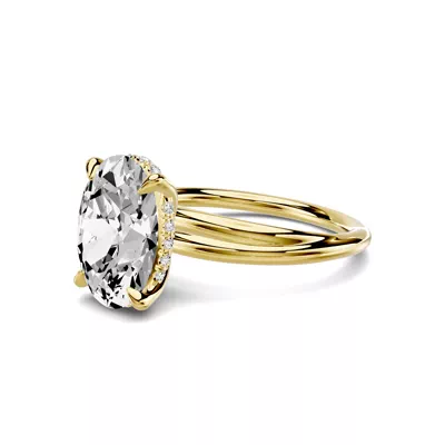 Avalon Double Crossover Hidden Halo 2.50 ct. Oval Lab Engagement Ring