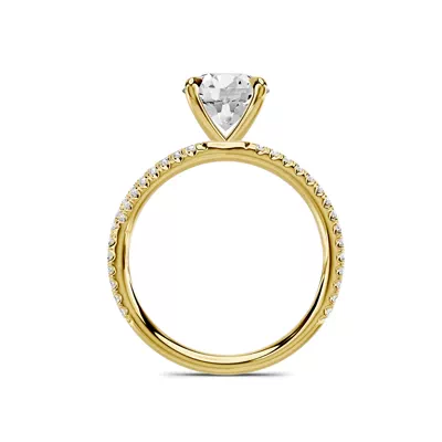 Avalon Double Pavé Crossover 1.50 ct. Round Lab Engagement Ring