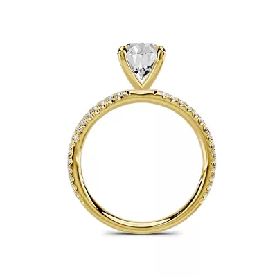 Avalon Double Pavé Crossover 2.00 ct. Oval Lab Engagement Ring
