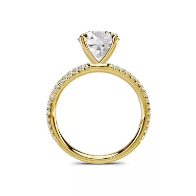 Avalon Double Pavé Crossover 2.00 ct. Round Lab Engagement Ring