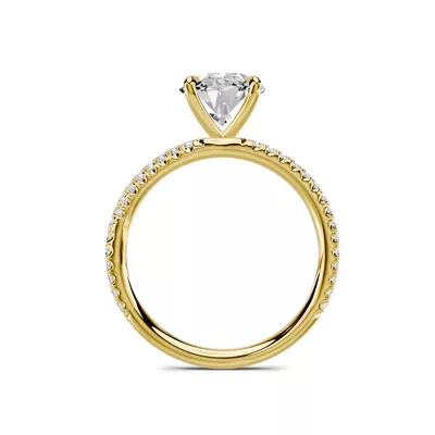 Avalon Double Pavé Crossover 2.50 ct. Oval Lab Engagement Ring