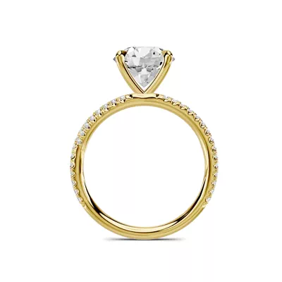 Avalon Double Pavé Crossover 2.50 ct. Round Lab Engagement Ring
