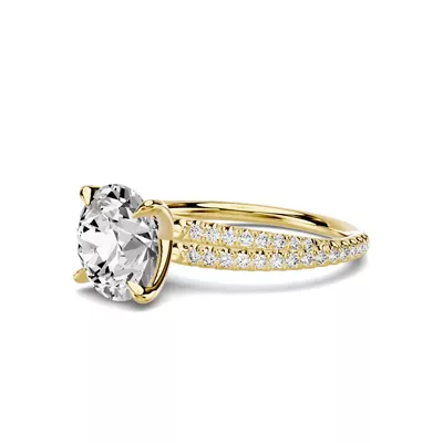 Avalon Double Pavé Crossover 2.50 ct. Round Lab Engagement Ring